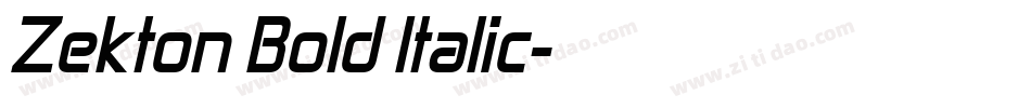 Zekton Bold Italic字体转换